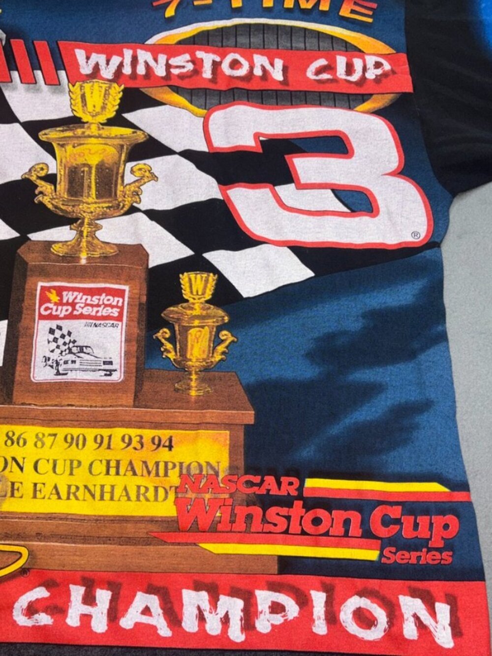 VINTAGE Dale Earnhardt Senior #3 All Over Print Intimidator Nascar Shirt L - Picture 4 of 11